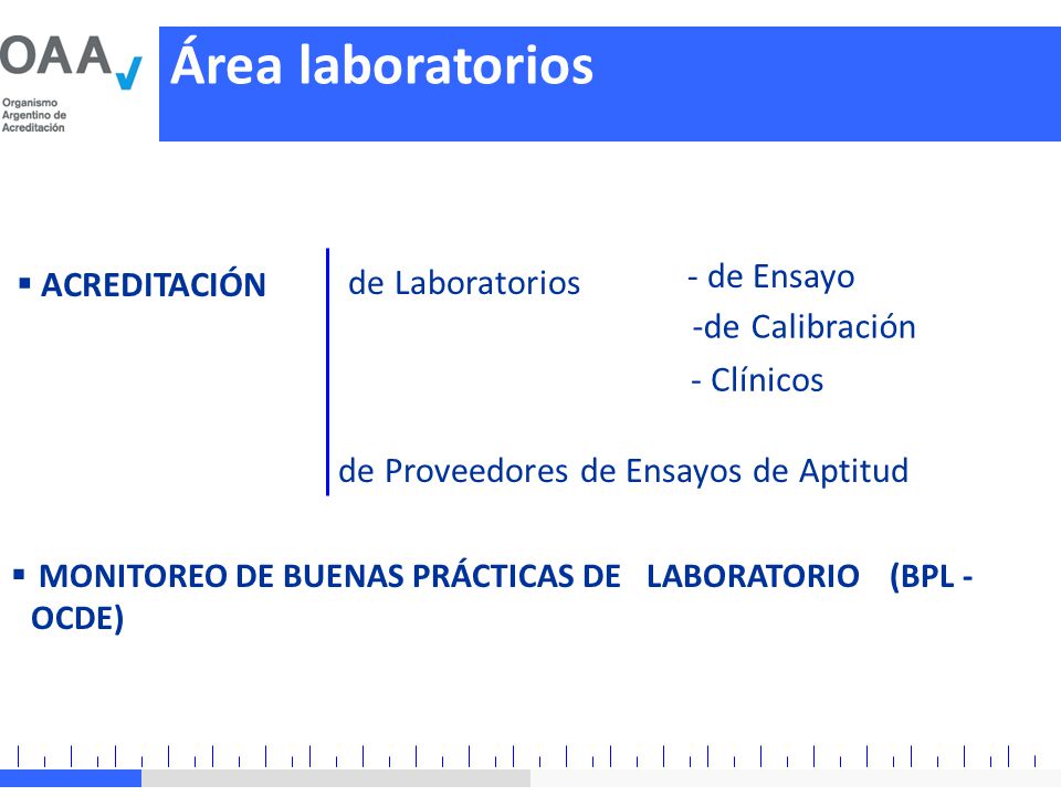 Área laboratorios de Laboratorios - de Ensayo ACREDITACIÓN