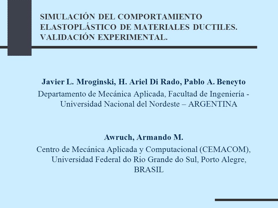 Javier L. Mroginski, H. Ariel Di Rado, Pablo A. Beneyto