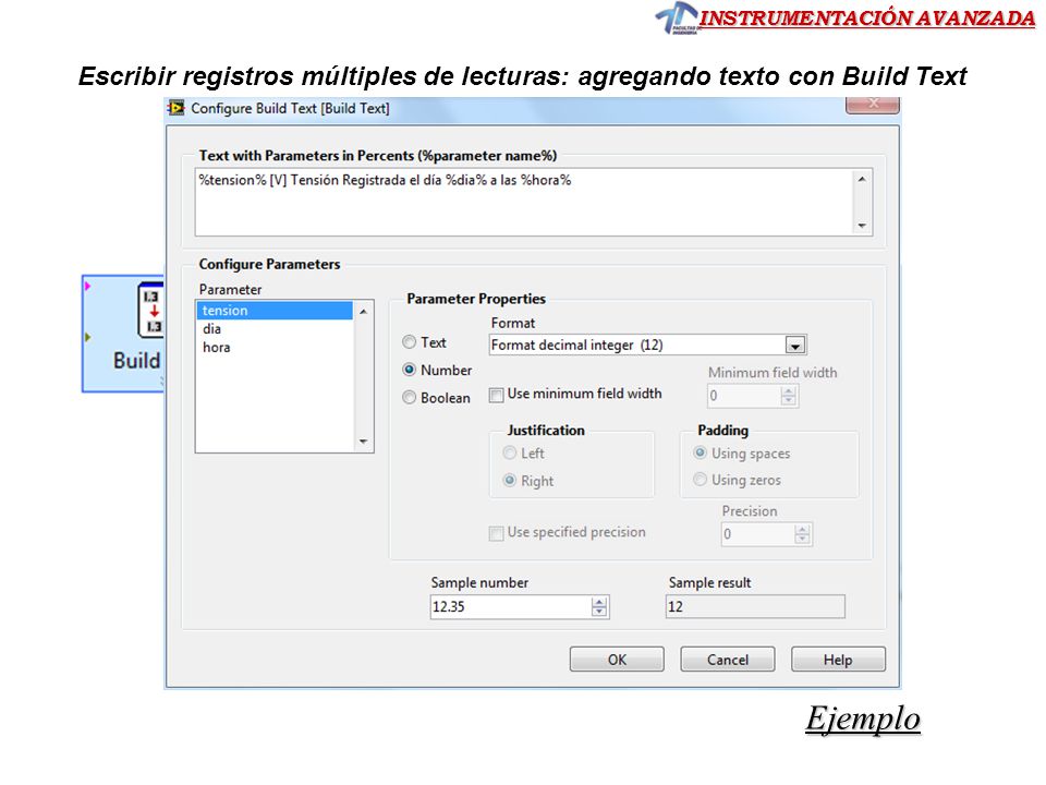 Escribir registros múltiples de lecturas: agregando texto con Build Text