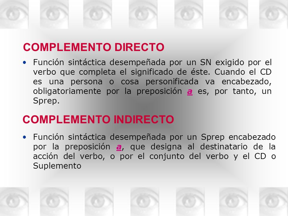 COMPLEMENTO INDIRECTO