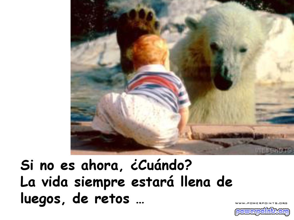 Si no es ahora, ¿Cuándo La vida siempre estará llena de luegos, de retos …
