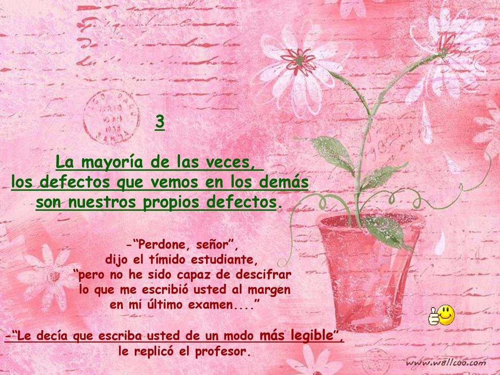 los defectos que vemos en los demás son nuestros propios defectos.