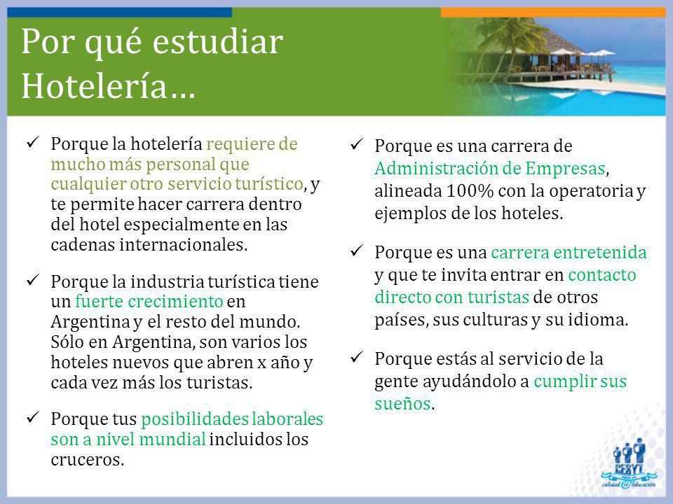 HOTELERÍA + Turismo + Especialización en Adm. Hotelera y Gastronómica  Internacional. - ppt descargar