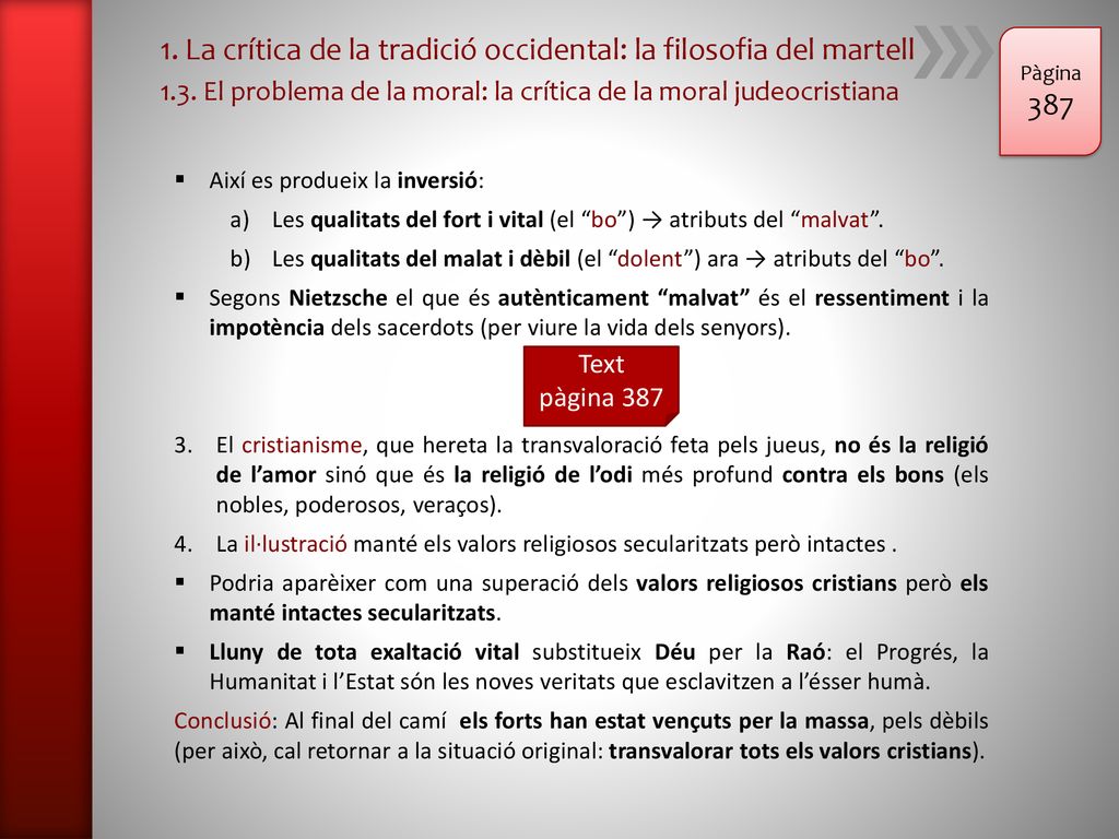 1. La crítica de la tradició occidental: la filosofia del martell 387