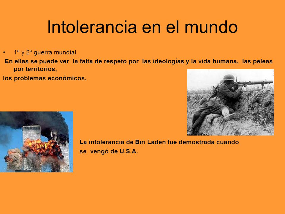 Intolerancia en el mundo