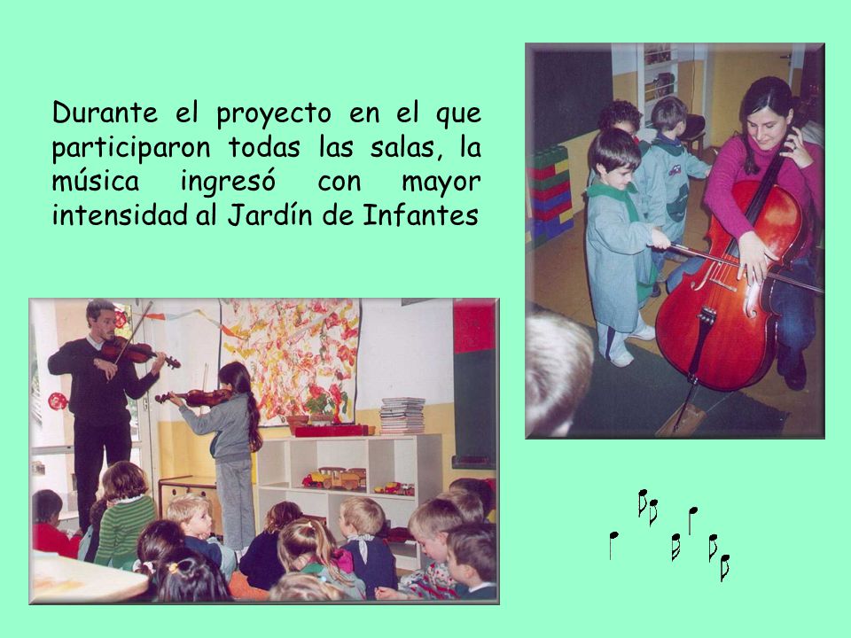 Durante el proyecto en el que participaron todas las salas, la música ingresó con mayor intensidad al Jardín de Infantes