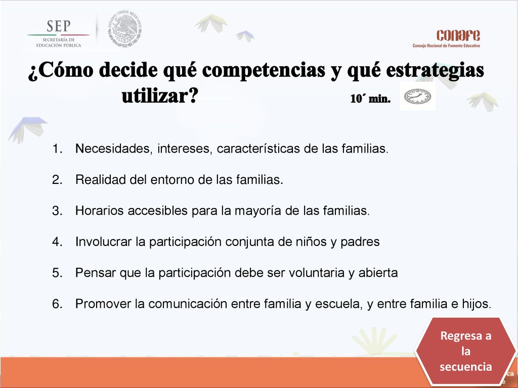 ¿Cómo decide qué competencias y qué estrategias utilizar 10´ min.
