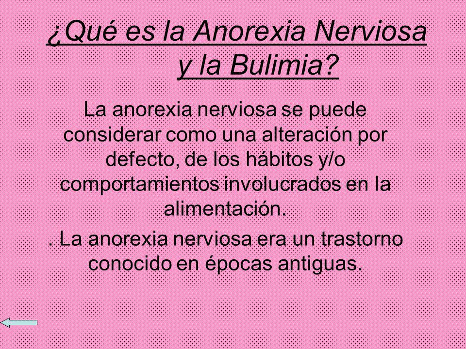 ¿Qué es la Anorexia Nerviosa y la Bulimia