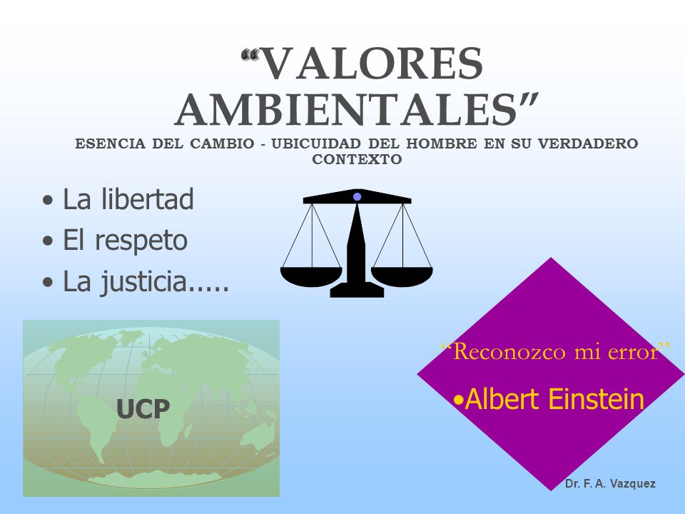 VALORES AMBIENTALES ESENCIA DEL CAMBIO - UBICUIDAD DEL HOMBRE EN SU VERDADERO CONTEXTO