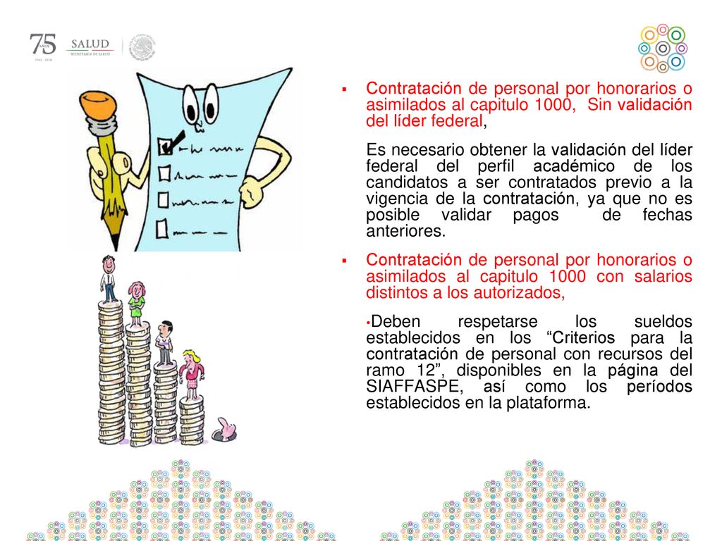 Contratación de personal por honorarios o asimilados al capitulo 1000, Sin validación del líder federal,