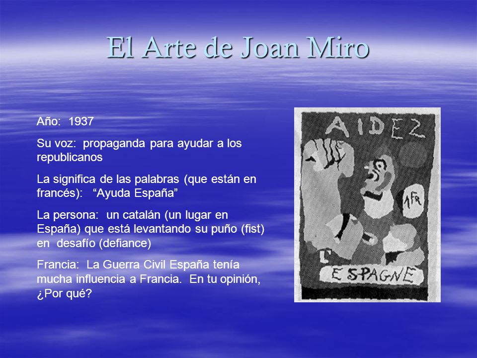 El Arte de Joan Miro Año: 1937
