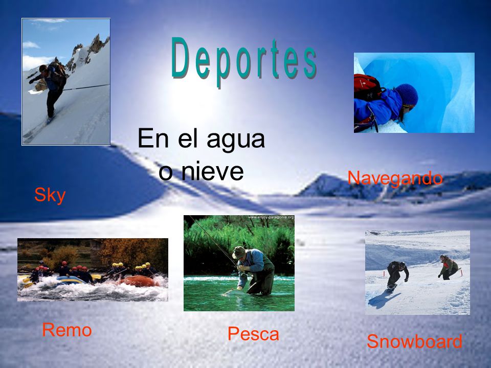 Deportes En el agua o nieve Navegando Sky Remo Pesca Snowboard