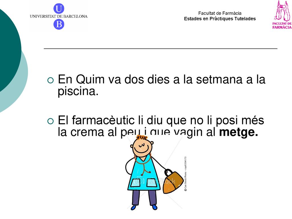 En Quim va dos dies a la setmana a la piscina.