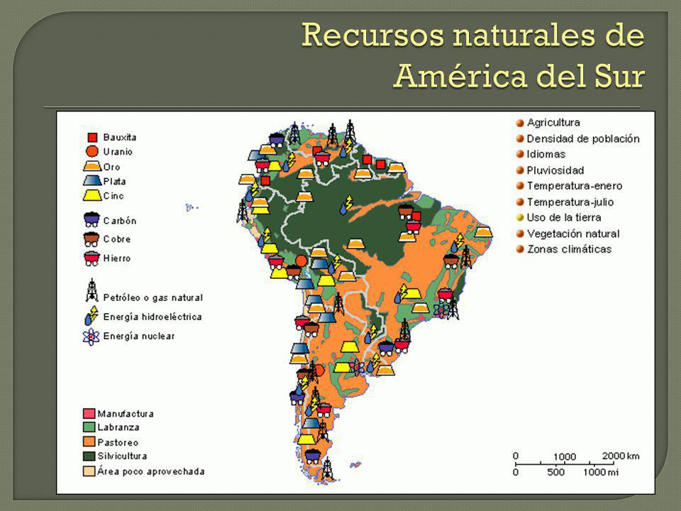 Recursos naturales de América del Sur
