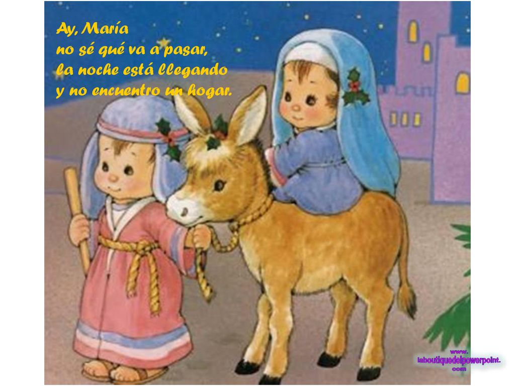 Ay, María no sé qué va a pasar, la noche está llegando y no encuentro un hogar.