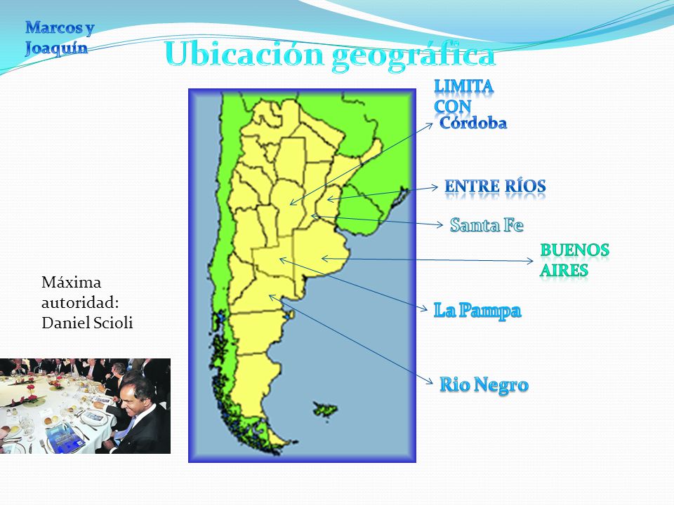 Ubicación geográfica Santa Fe La Pampa Rio Negro Marcos y Joaquín