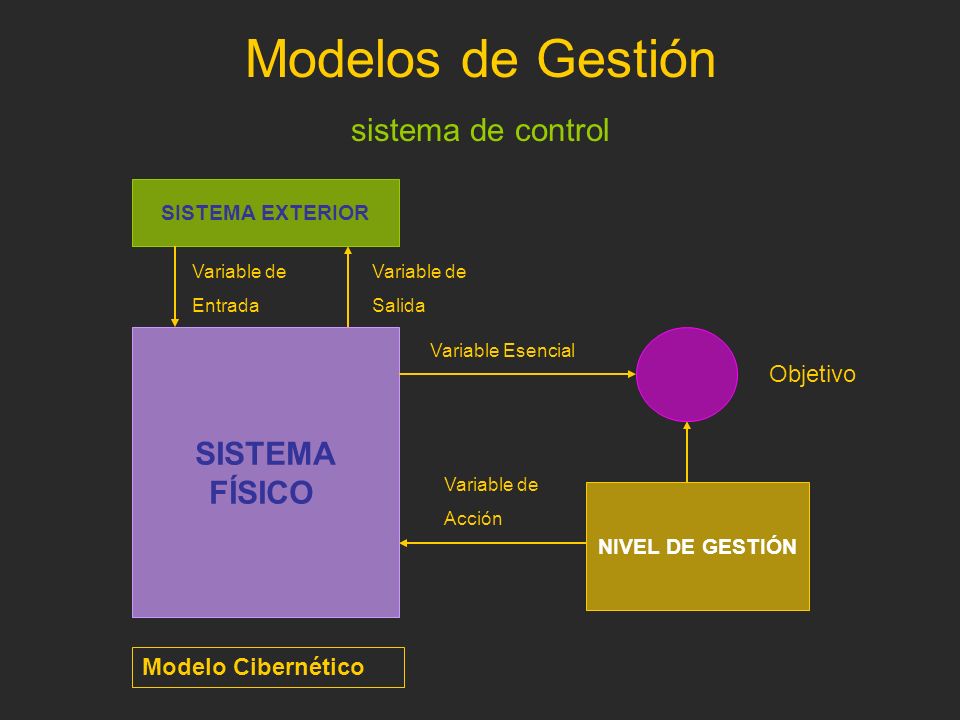 Modelos de Gestión sistema de control
