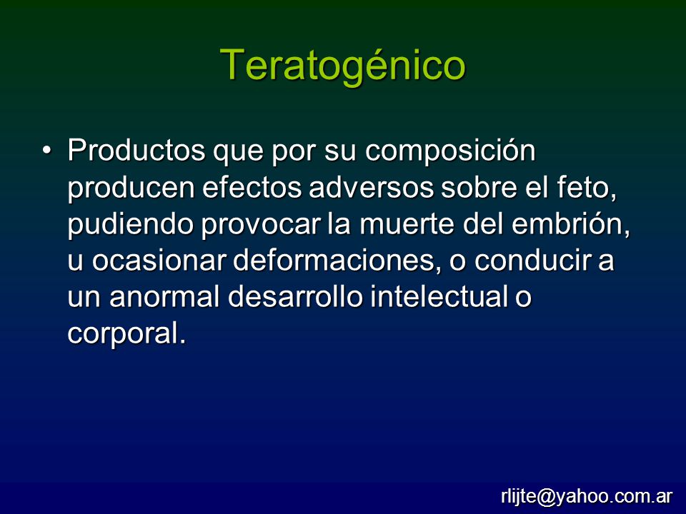 Teratogénico