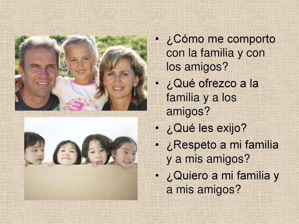 ¿Cómo me comporto con la familia y con los amigos