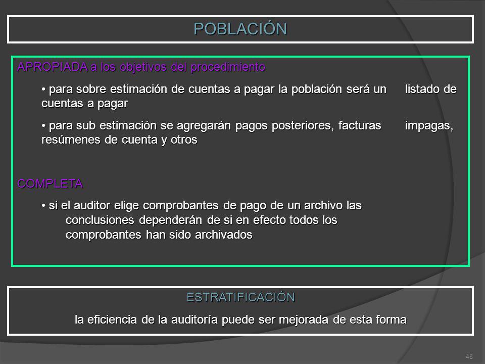 la eficiencia de la auditoría puede ser mejorada de esta forma
