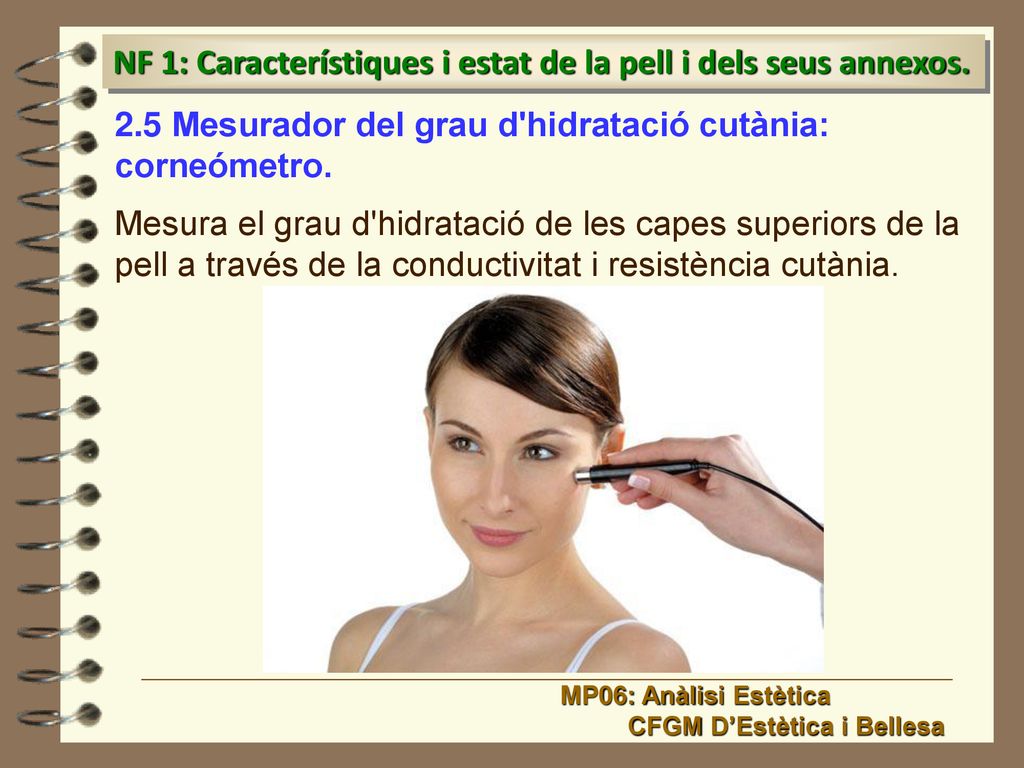 NF 1: Característiques i estat de la pell i dels seus annexos.