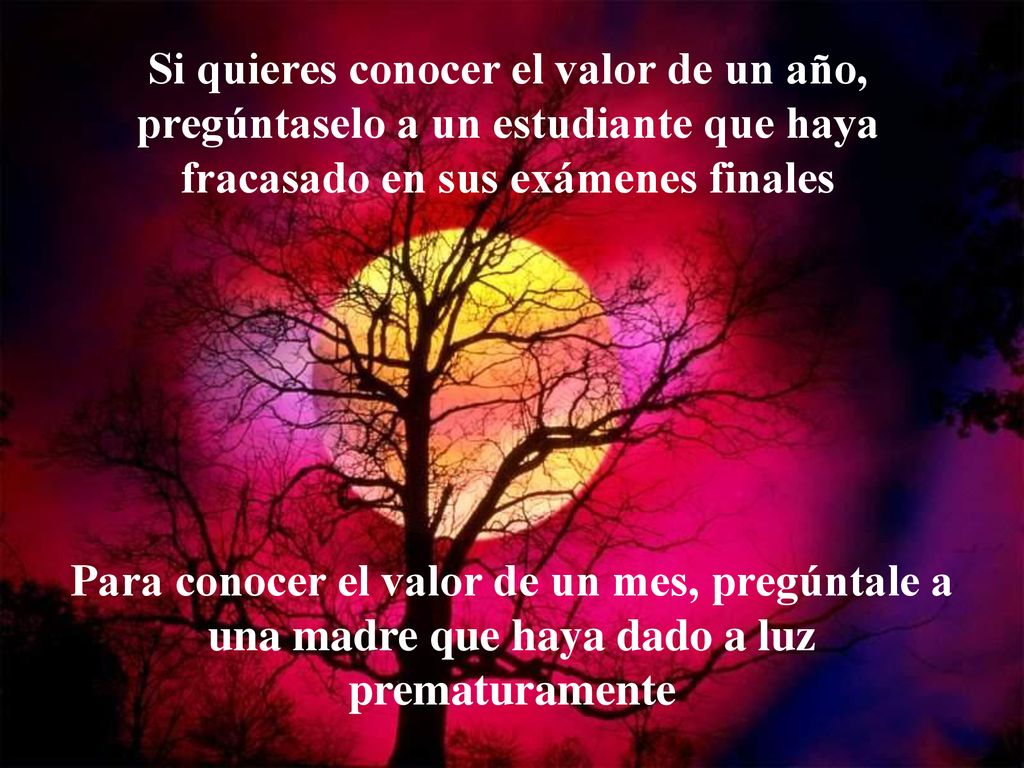 Si quieres conocer el valor de un año, pregúntaselo a un estudiante que haya fracasado en sus exámenes finales