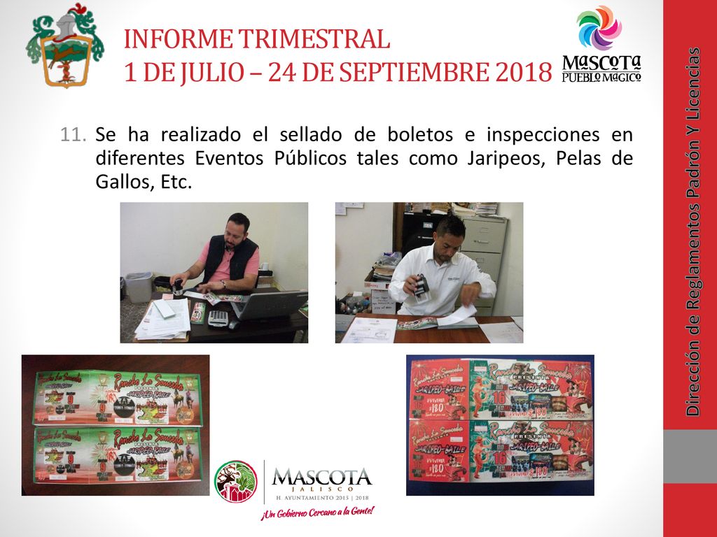 INFORME TRIMESTRAL 1 DE JULIO – 24 DE SEPTIEMBRE 2018