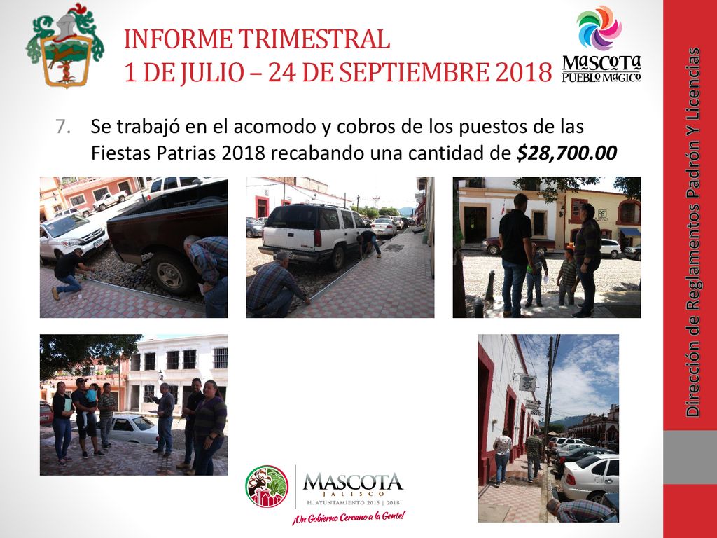 INFORME TRIMESTRAL 1 DE JULIO – 24 DE SEPTIEMBRE 2018