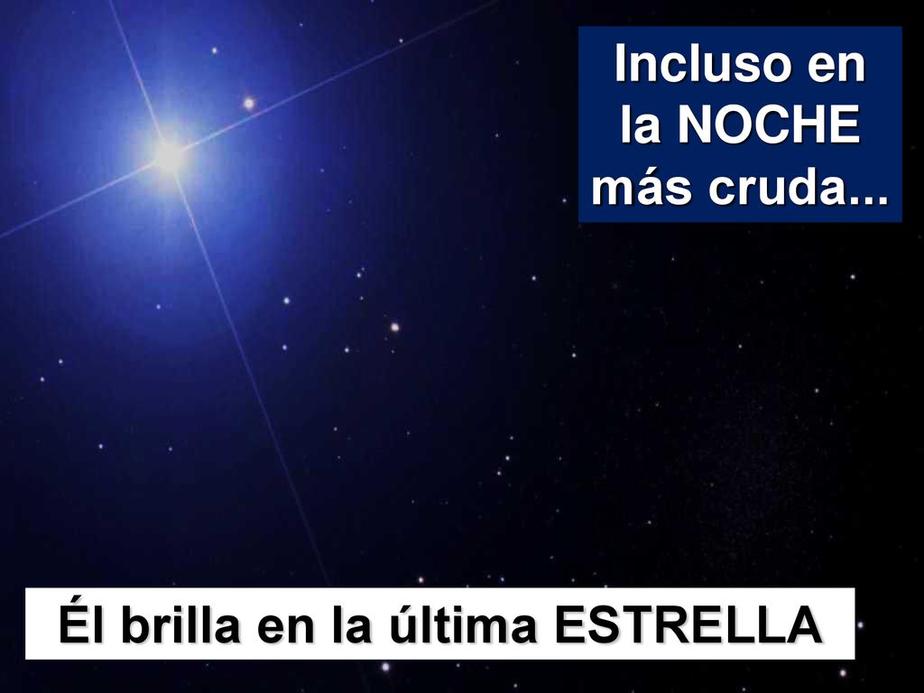 Incluso en la NOCHE más cruda... Él brilla en la última ESTRELLA
