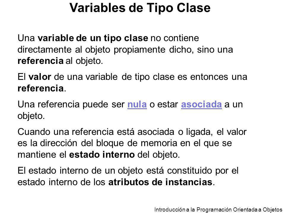 Variables de Tipo Clase