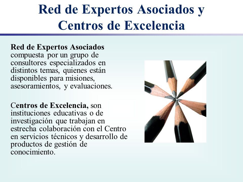Red de Expertos Asociados y Centros de Excelencia