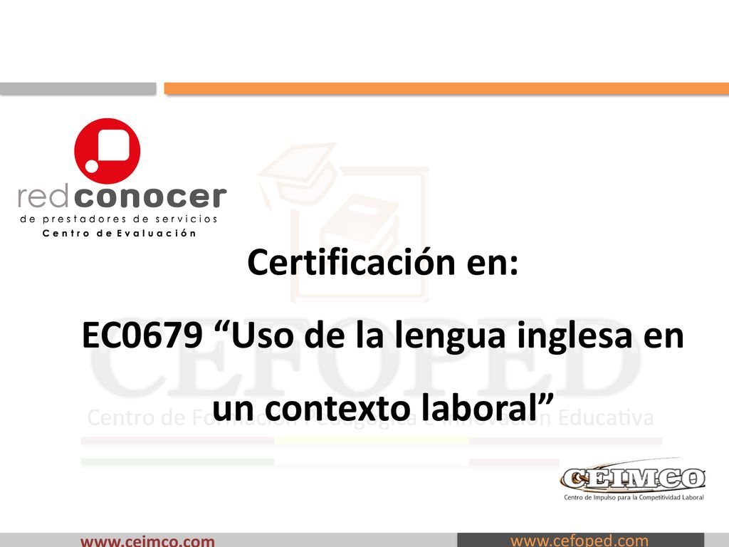 EC0679 Uso de la lengua inglesa en un contexto laboral