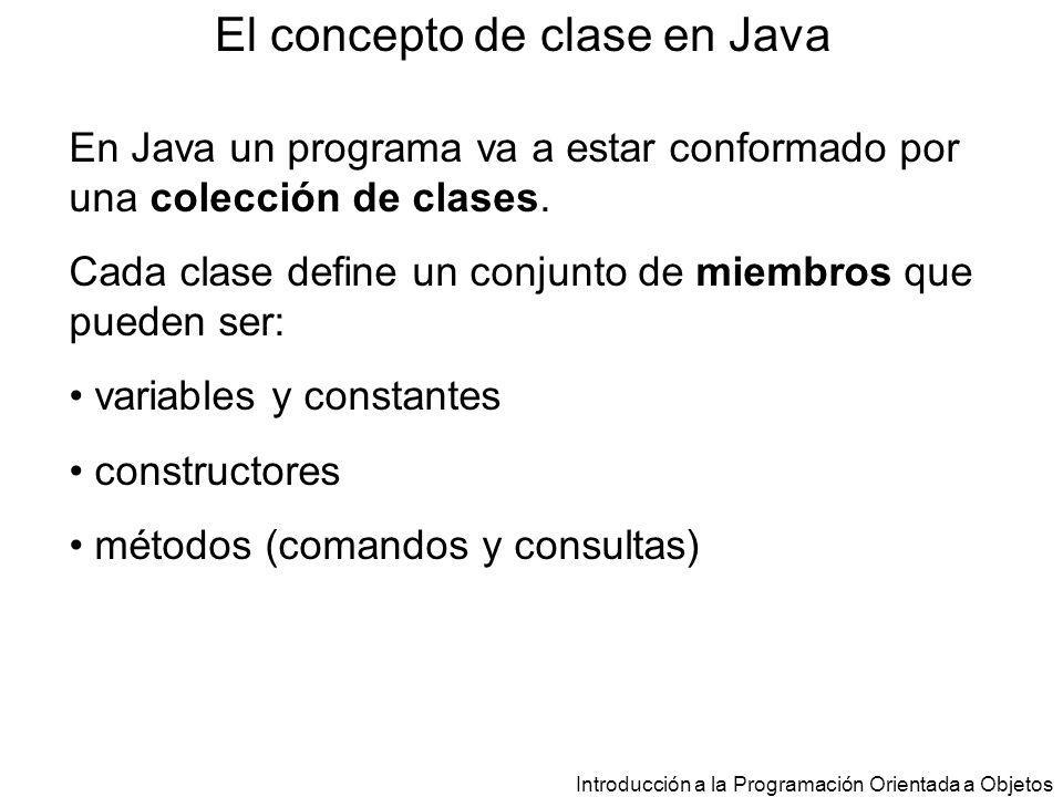 El concepto de clase en Java
