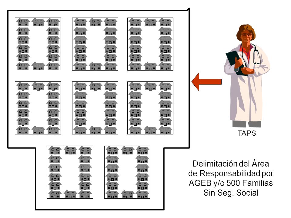 TAPS Delimitación del Área de Responsabilidad por AGEB y/o 500 Familias Sin Seg. Social
