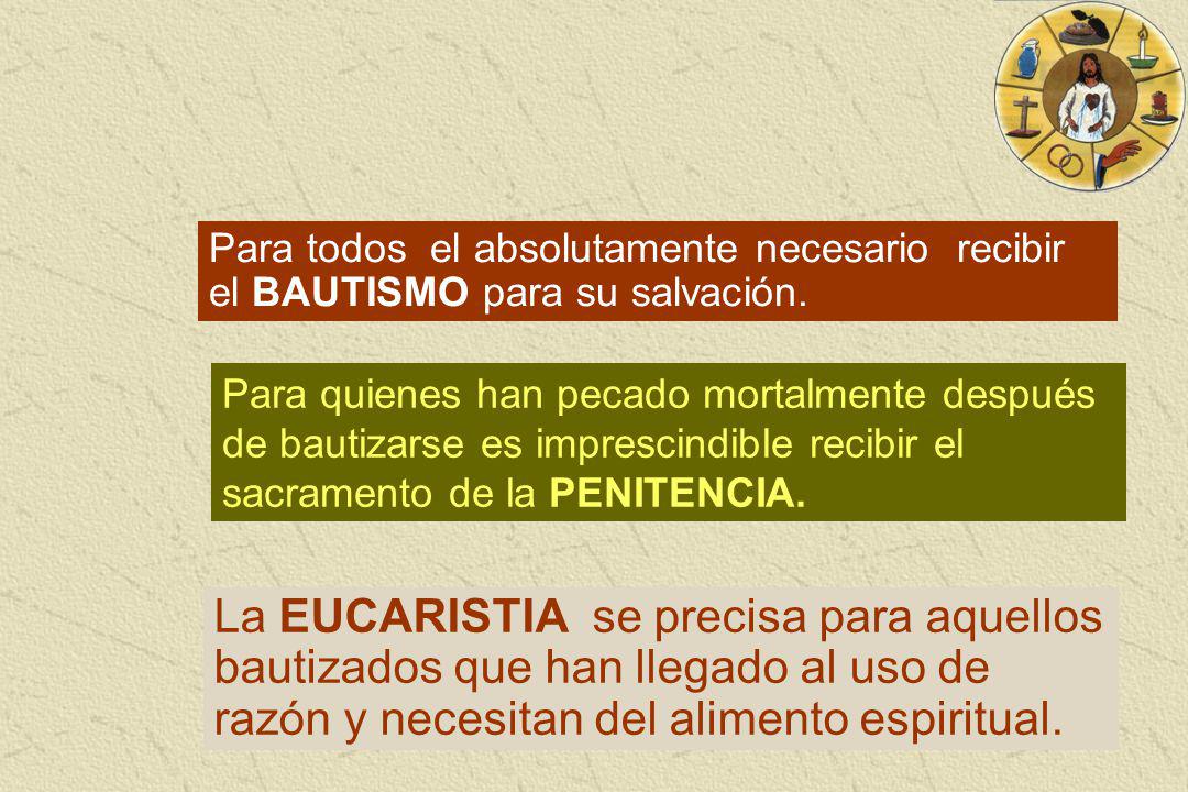 Para todos el absolutamente necesario recibir el BAUTISMO para su salvación.