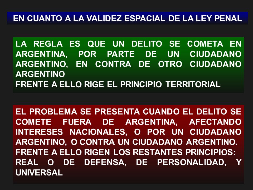 EN CUANTO A LA VALIDEZ ESPACIAL DE LA LEY PENAL