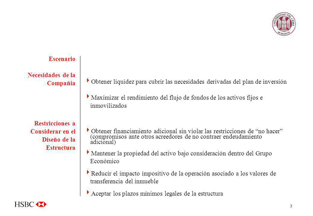 Escenario Necesidades de la Compañía. Restricciones a Considerar en el Diseño de la Estructura.