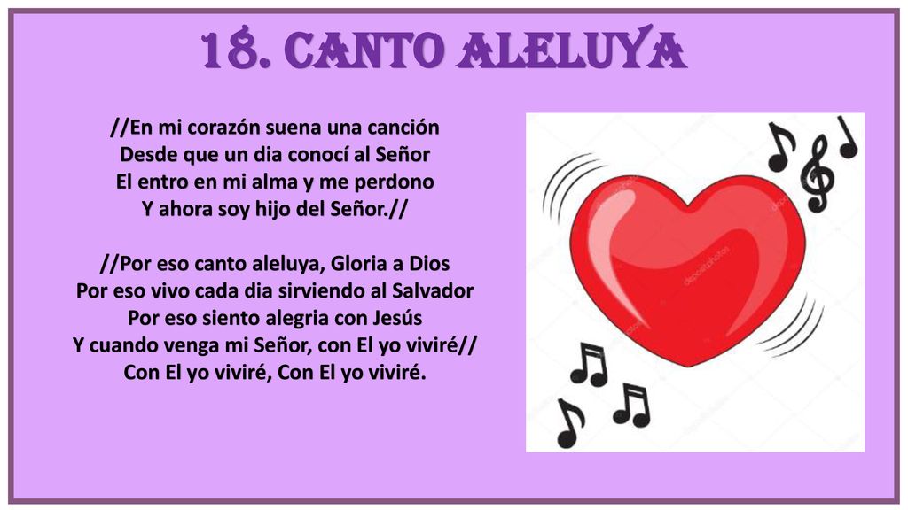 18. Canto aleluya //En mi corazón suena una canción