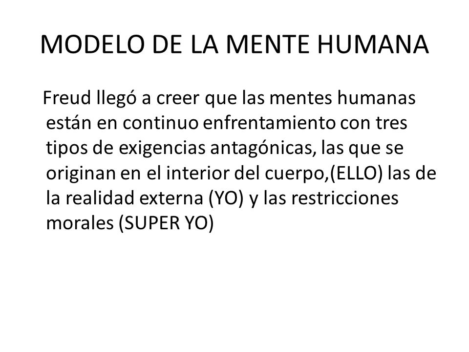 MODELO DE LA MENTE HUMANA