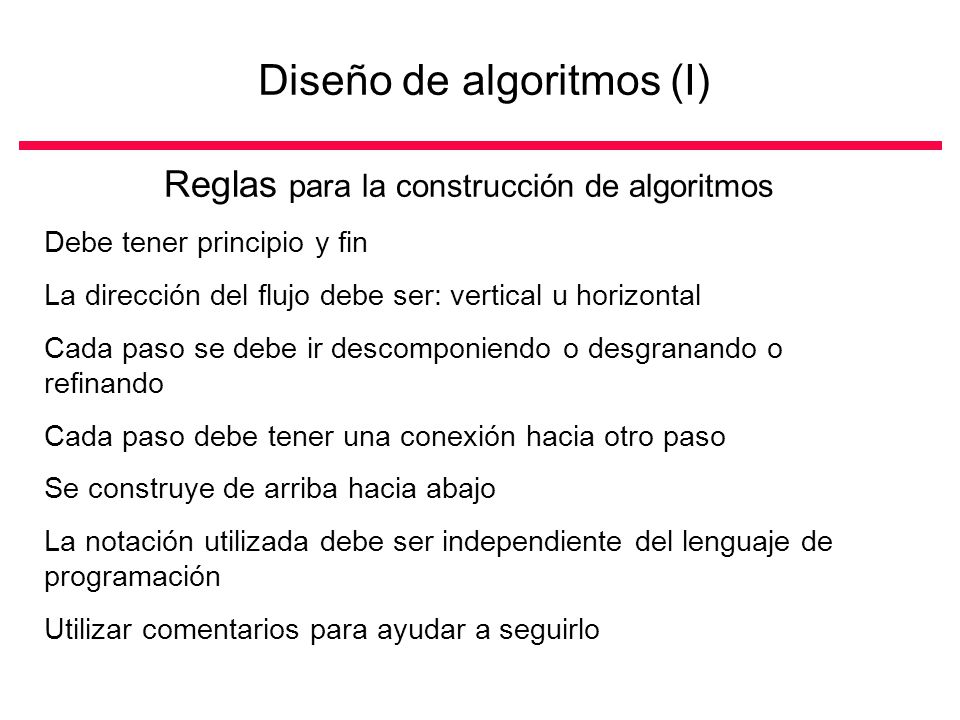 Diseño de algoritmos (I)