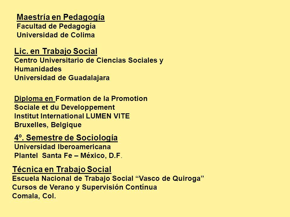 4º. Semestre de Sociología