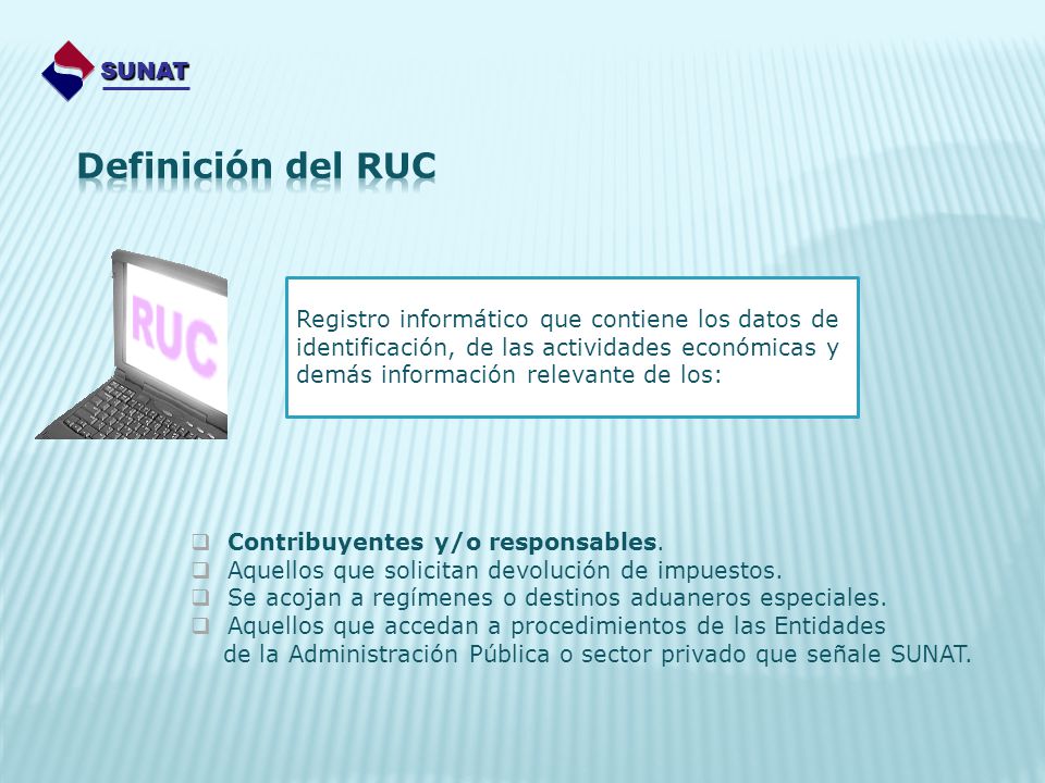 Definición del RUC SUNAT