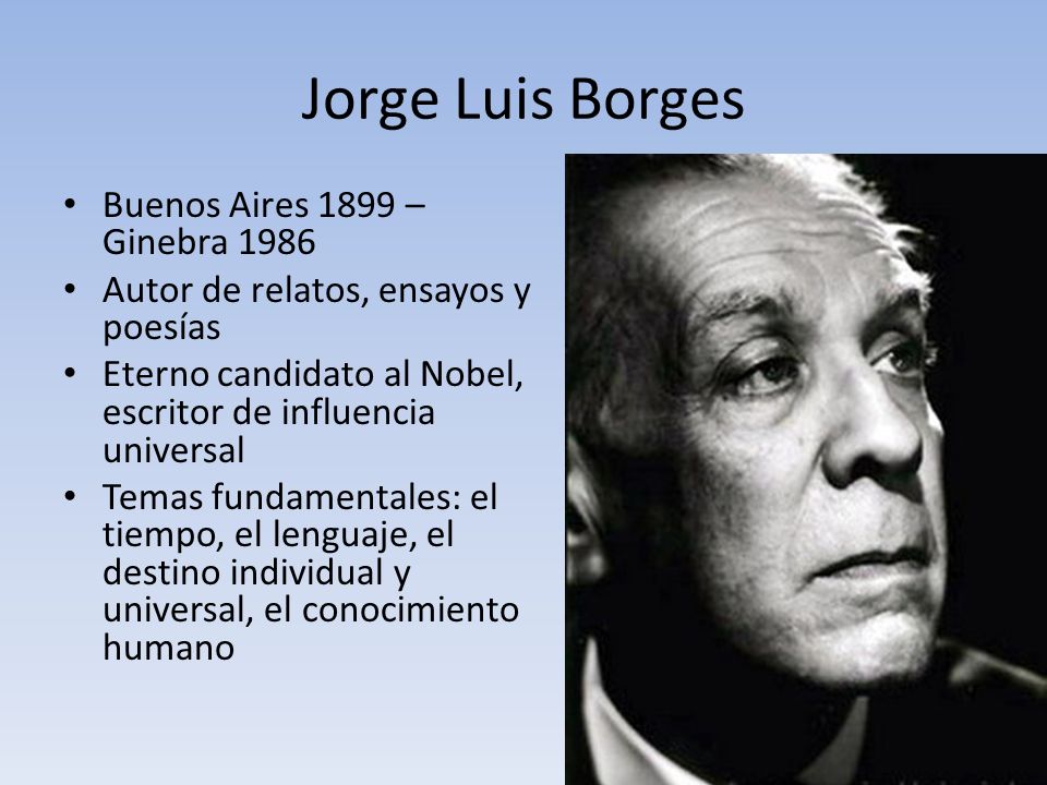 Jorge Luis Borges Buenos Aires 1899 – Ginebra 1986