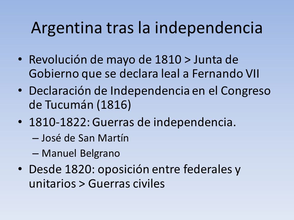 Argentina tras la independencia