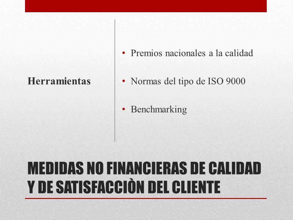 MEDIDAS NO FINANCIERAS DE CALIDAD Y DE SATISFACCIÒN DEL CLIENTE