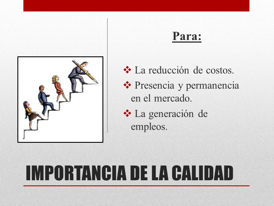 IMPORTANCIA DE LA CALIDAD