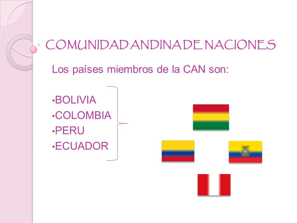 COMUNIDAD ANDINA DE NACIONES