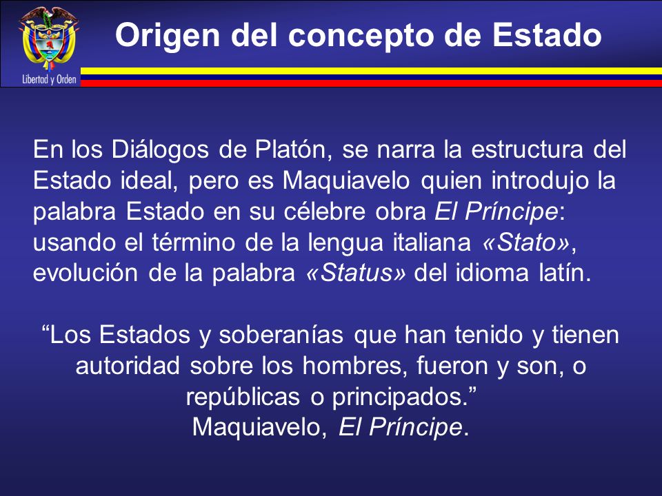 Origen del concepto de Estado