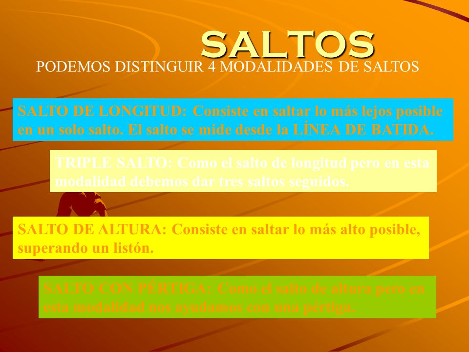 SALTOS PODEMOS DISTINGUIR 4 MODALIDADES DE SALTOS
