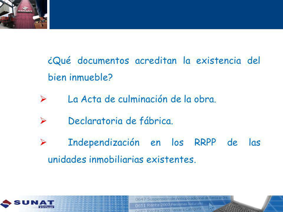 La Acta de culminación de la obra. Declaratoria de fábrica.